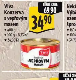 Albert Viva konzerva s vepřovým masem nabídka