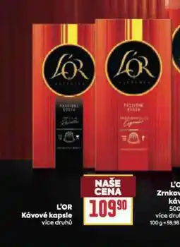 Billa L´or kávové kapsle nabídka