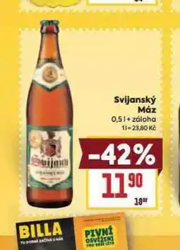 Billa Pivo svijanský máz nabídka