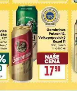 Billa Pivo gambrinus patron 12 nabídka