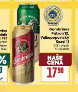Billa Pivo velkopopovický kozel 11 nabídka