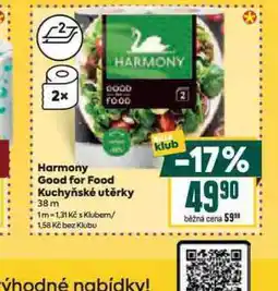 Billa Harmony kuchyňské utěrky nabídka
