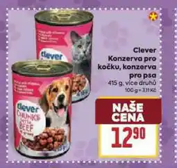 Billa Clever konzerva pro psy nabídka