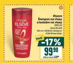 Billa Elseve šampon, balzám nabídka