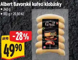 Albert Albert Bavorské kuřecí klobásky nabídka