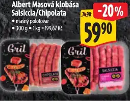 Albert Albert Masová klobása Salsiccia/Chipolata nabídka