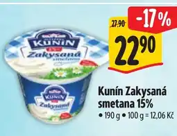 Albert Kunín Zakysaná smetana 15% nabídka