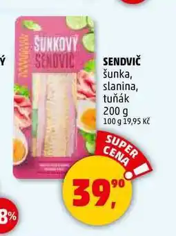 Penny Market SENDVIČ šunka, slanina, tuňák, 200 g nabídka