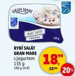 Penny Market RYBÍ SALÁT GRAN MARE s jogurtem, 135 g nabídka