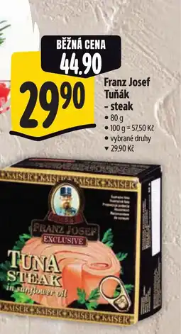 Albert Franz Josef Tuňák - steak nabídka