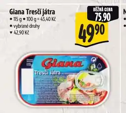 Albert Giana Tresčí játra nabídka