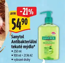 Albert Sanytol Antibakteriální tekuté mýdlo* nabídka