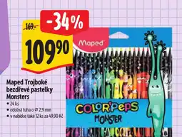 Albert Maped Trojboké bezdřevé pastelky Monsters nabídka