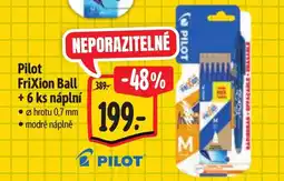 Albert Pilot Frixion Ball + 6 ks náplní nabídka