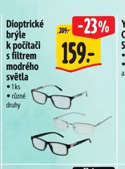 Albert Dioptrické brýle k počítači s filtrem modrého světla nabídka