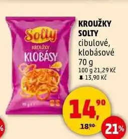 Penny Market KROUŽKY SOLTY cibulové, klobásové, 70 g nabídka