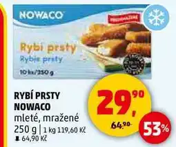 Penny Market RYBÍ PRSTY NOWACO mleté, mražené, 250 g nabídka