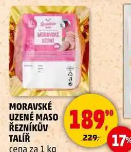 Penny Market MORAVSKÉ UZENÉ MASO ŘEZNÍKŮV TALÍŘ, 1 kg nabídka
