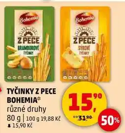 Penny Market TYČINKY Z PECE BOHEMIA různé druhy, 80 g nabídka