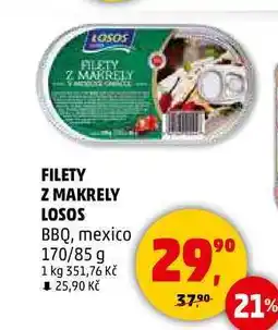 Penny Market FILETY Z MAKRELY LOSOS BBQ, mexico, 170/85 g nabídka