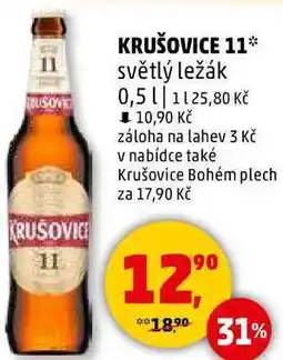 Penny Market KRUŠOVICE 11 světlý ležák, 0,5 l nabídka