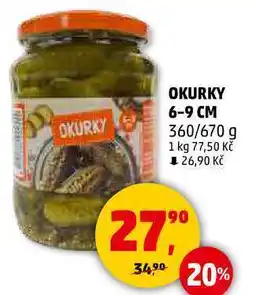 Penny Market OKURKY 6-9 CM, 360/670 g nabídka