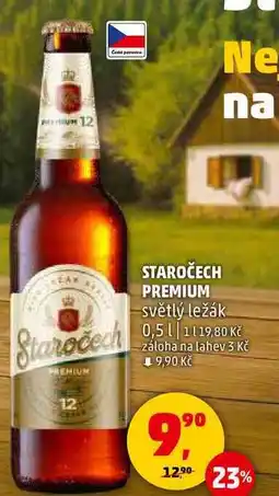 Penny Market STAROČECH PREMIUM světlý ležák, 0,5 l nabídka