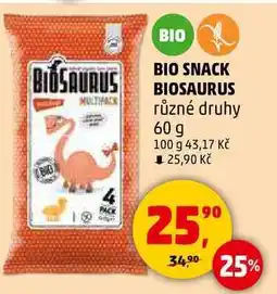 Penny Market BioSaurus kukuřičné křupky, 60 g, vybrané druhy nabídka