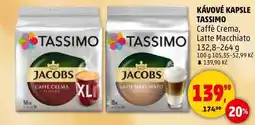 Penny Market KÁVOVÉ KAPSLE TASSIMO Caffè Crema, 132,8-264 g nabídka