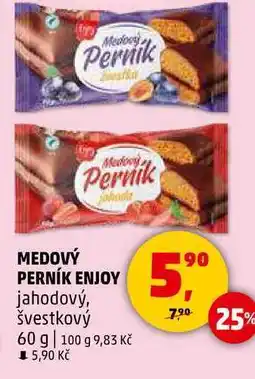 Penny Market MEDOVÝ PERNÍK ENJOY jahodový, švestkový, 60 g nabídka