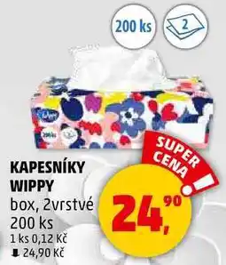 Penny Market KAPESNÍKY WIPPY box, 2vrstvé, 200 ks nabídka