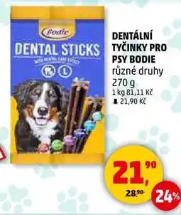 Penny Market DENTÁLNÍ TYČINKY PRO PSY BODIE různé druhy, 270 g nabídka