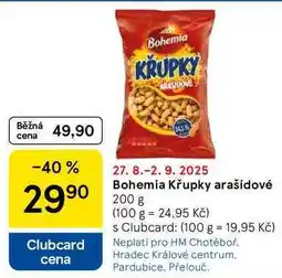 Tesco Bohemia Křupky arašídové, 200 g nabídka