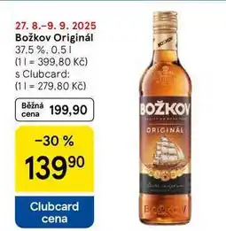 Tesco Božkov Originál 37.5%, 0.5 l nabídka