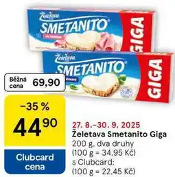 Tesco Želetava Smetanito Giga, 200 g nabídka