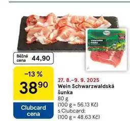 Tesco Wein Schwarzwaldská šunka, 80 g nabídka