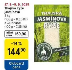 Tesco Thajská Rýže jasmínová, 2 kg nabídka