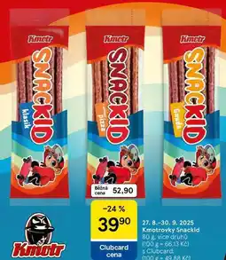 Tesco Kmotrovky Snackid, 80 g, více druhů nabídka