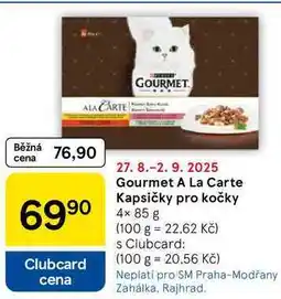 Tesco Gourmet A La Carte Kapsičky pro kočky, 4× 85 g nabídka