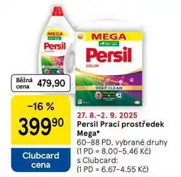 Tesco Persil Prací prostředek Mega, 60-88 PD, vybrané druhy nabídka