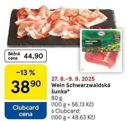 Tesco Wein Schwarzwaldská šunka, 80 g nabídka