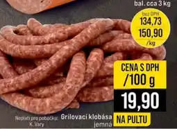 Jip Grilovací klobása jemná nabídka