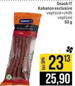 Jip Snack IT Kabanos exclusive vepřové+chilli vepřové nabídka