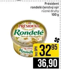 Jip Président rondelé čerstvý sýr nabídka