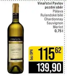 Jip Vinařství Pavlov nabídka