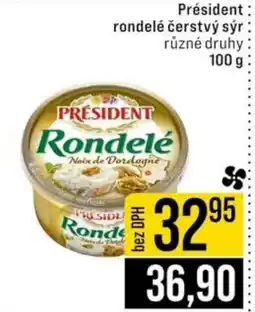 Jip Président rondelé čerstvý sýr nabídka