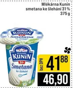Jip Mlékárna Kunín smetana ke šlehání 31% nabídka