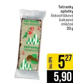 Jip Tatranky oplatky lískooříškové kakaové mléčné nabídka