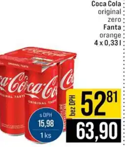 Jip Coca Cola original zero Fanta orange nabídka
