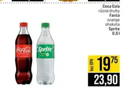 Jip Coca Cola různé druhy Fanta orange shokata Sprite nabídka
